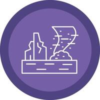 Sandstorm Flat Circle Multicolor Design Icon vector