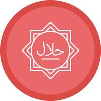 Halal Flat Circle Multicolor Design Icon vector