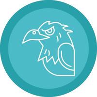 Eagle Flat Circle Multicolor Design Icon vector