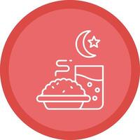 iftar plano circulo multicolor diseño icono vector