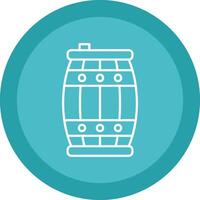 Barrel Flat Circle Multicolor Design Icon vector