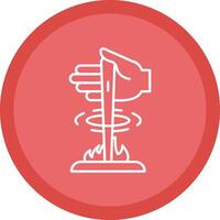 Fire Flat Circle Multicolor Design Icon vector