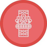 Totem Flat Circle Multicolor Design Icon vector