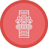 Totem Flat Circle Multicolor Design Icon vector