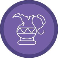 Kettle Flat Circle Multicolor Design Icon vector