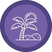 Oasis Flat Circle Multicolor Design Icon vector