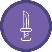 Dagger Flat Circle Multicolor Design Icon vector