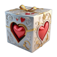 3d rendu l'amour boîte png