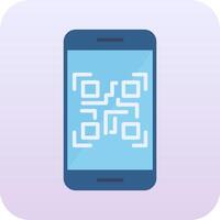 teléfono inteligente qr código vector icono