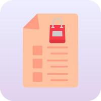 Shopping List Vector Icon