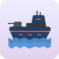 Military Ship Vector Icon