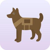 Military Dog Vector Icon