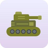 icono de vector de tanque militar