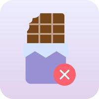 No chocolate vector icono