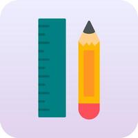 Pencil And Ruler Vector Icon