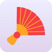 Chinese hand fan Vector Icon