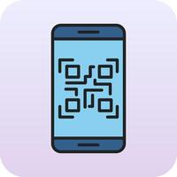 Smartphone Qr Code Vector Icon