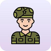 icono de vector de soldado