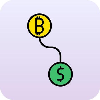 Btc conversion Vector Icon