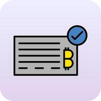 Bank Check Vector Icon