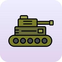 icono de vector de tanque militar