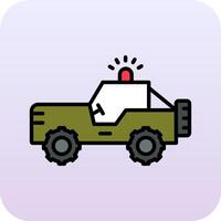 Military Jeep Vector Icon