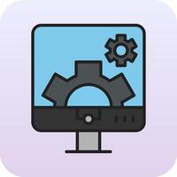 Computer Settings Vector Icon