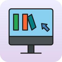 Online Book purchase Vector Icon