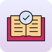 icono de vector de libro abierto