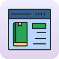 Online Book purchase Vector Icon