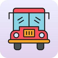 icono de vector de autobús escolar