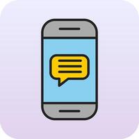 Phone Message Vector Icon