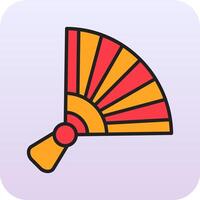 Chinese hand fan Vector Icon