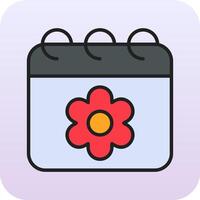 Sakura Date Vector Icon