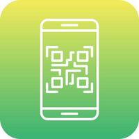 teléfono inteligente qr código vector icono