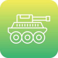 icono de vector de tanque militar