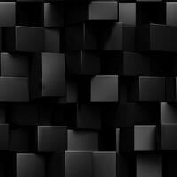 AI generated Dark black Geometric grid background Modern dark abstract texture seamless pattern photo