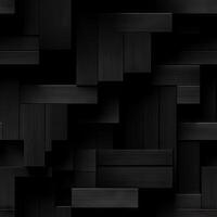 AI generated Dark black Geometric grid background Modern dark abstract texture seamless pattern photo