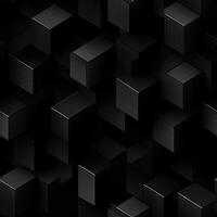 AI generated Dark black Geometric grid background Modern dark abstract texture seamless pattern photo