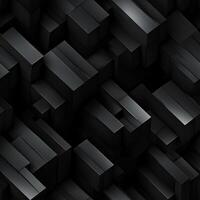 AI generated Dark black Geometric grid background Modern dark abstract texture seamless pattern photo