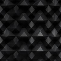 AI generated Dark black Geometric grid background Modern dark abstract texture seamless pattern photo