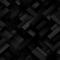 AI generated Dark black Geometric grid background Modern dark abstract texture seamless pattern photo