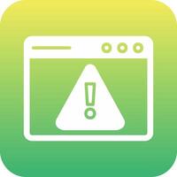 Web Warning Vector Icon