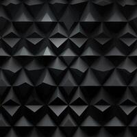 AI generated Dark black Geometric grid background Modern dark abstract texture seamless pattern photo