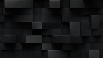 AI generated Dark black Geometric grid background Modern dark abstract texture seamless pattern photo