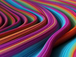 AI generated Modern colorful wave stripes pattern background photo