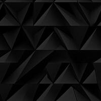 AI generated Dark black Geometric grid background Modern dark abstract texture seamless pattern photo