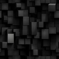 AI generated Dark black Geometric grid background Modern dark abstract texture seamless pattern photo