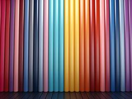 AI generated Colorful vertical stripes background Parallel Multicolored lines texture photo