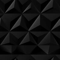 AI generated Dark black Geometric grid background Modern dark abstract texture seamless pattern photo